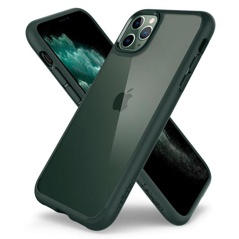 Spigen Ultra Hybrid dėklas iPhone 11 Pro - tamsiai žalias Spigen Ultra Hybrid dėklas iPhone 11 Pro - tamsiai žalias
