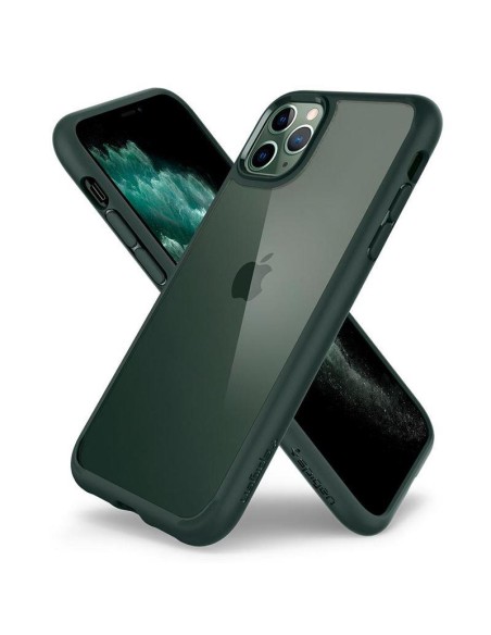 Spigen Ultra Hybrid dėklas iPhone 11 Pro - tamsiai žalias Spigen Ultra Hybrid dėklas iPhone 11 Pro - tamsiai žalias