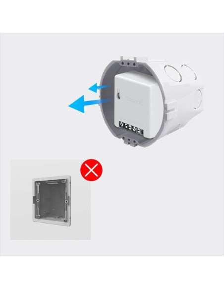 MINI R2 WiFi įleidžiamas relės jungiklis WiFi valdiklis iki 10A baltas