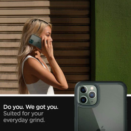 Spigen Ultra Hybrid dėklas iPhone 11 Pro - tamsiai žalias