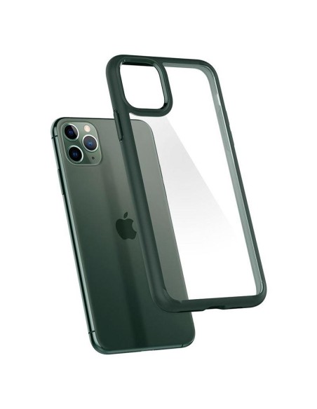 Spigen Ultra Hybrid dėklas iPhone 11 Pro - tamsiai žalias Spigen Ultra Hybrid dėklas iPhone 11 Pro - tamsiai žalias