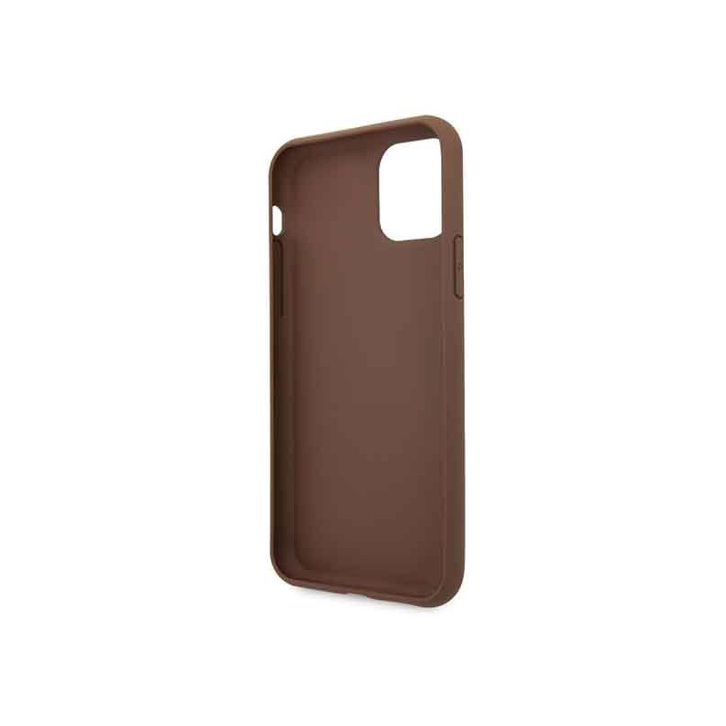 Guess 4G Stripe Collection dėklas, skirtas iPhone 11 / Xr - rudas