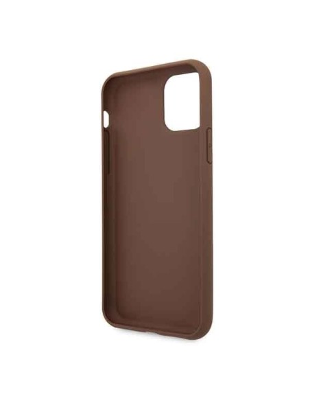 Guess 4G Stripe Collection dėklas, skirtas iPhone 11 / Xr - rudas Guess 4G Stripe Collection dėklas, skirtas iPhone 11 / Xr - rudas