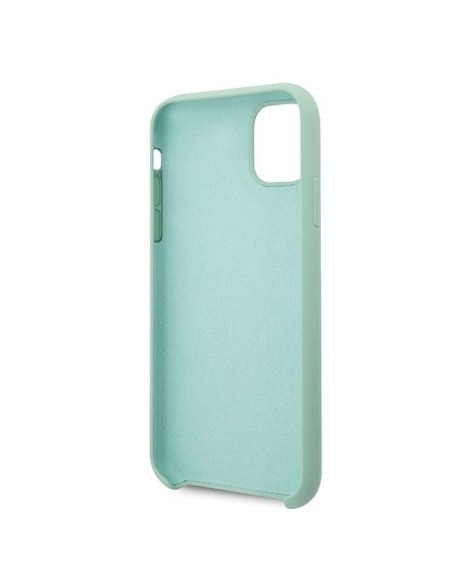 Guess Silicone Vintage Gold Logo dėklas, skirtas iPhone 11 Pro Max - žalias Guess Silicone Vintage Gold Logo dėklas, skirtas iPhone 11 Pro Max - žalias