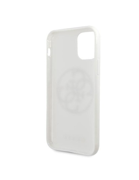 Guess Glitter 4G Circle Logo dėklas, skirtas iPhone 11 Pro Max - baltas Guess Glitter 4G Circle Logo dėklas, skirtas iPhone 11 Pro Max - baltas