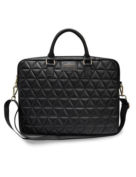 Guess dygsniuotas krepšys 16" nešiojamam kompiuteriui - juodas Guess dygsniuotas krepšys 16" nešiojamam kompiuteriui - juodas