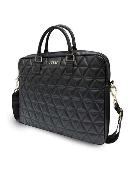 Guess dygsniuotas krepšys 16" nešiojamam kompiuteriui - juodas Guess dygsniuotas krepšys 16" nešiojamam kompiuteriui - juodas