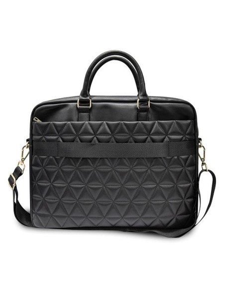 Guess dygsniuotas krepšys 16" nešiojamam kompiuteriui - juodas Guess dygsniuotas krepšys 16" nešiojamam kompiuteriui - juodas