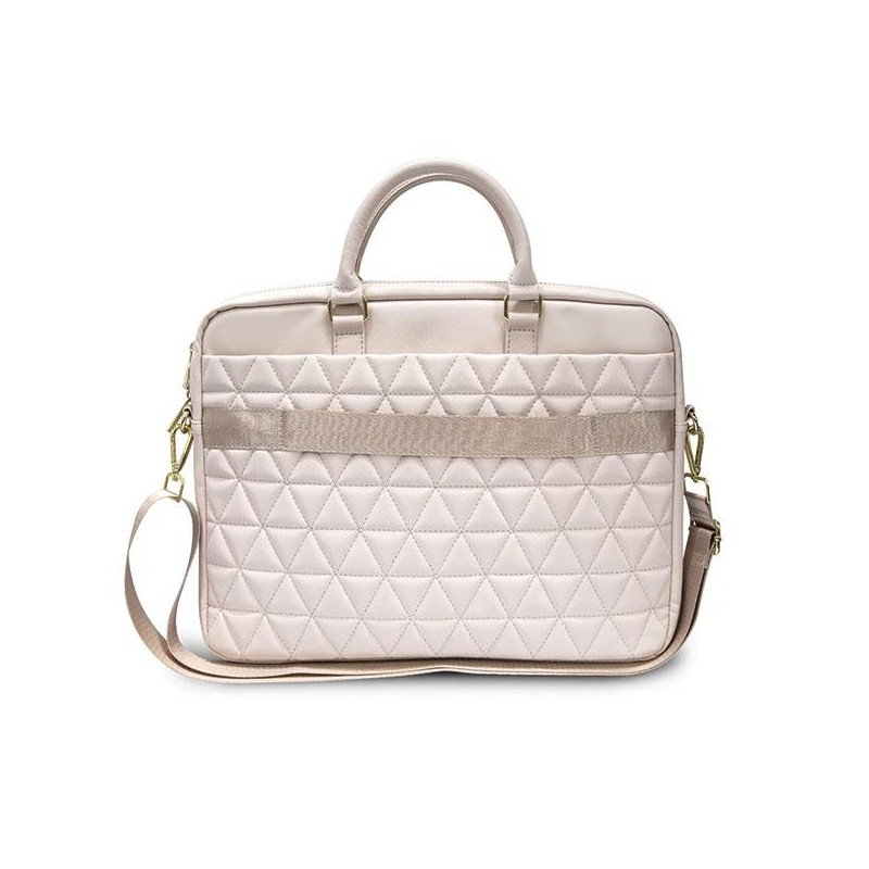 Guess dygsniuotas krepšys 16" nešiojamam kompiuteriui - rožinis