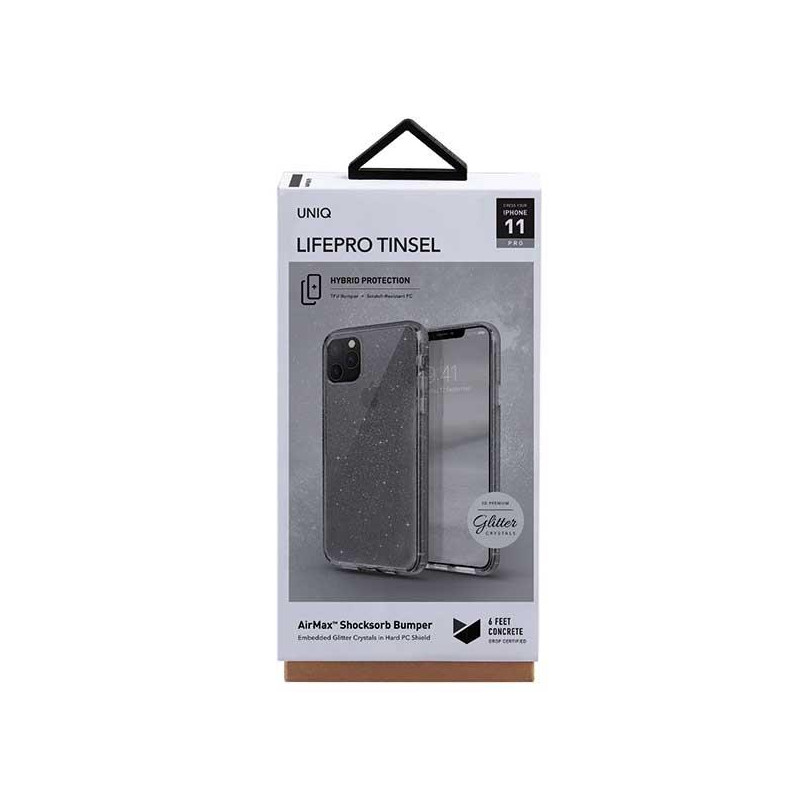 Uniq LifePro Tinsel dėklas iPhone 11 Pro - juodas