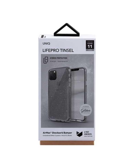 Uniq LifePro Tinsel dėklas iPhone 11 Pro - juodas