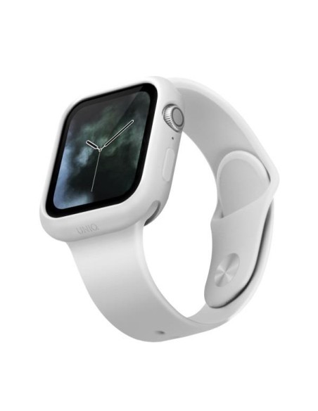 Uniq Lino dėklas Apple Watch 4 / 5 / 6 / SE 44mm - baltas Uniq Lino dėklas Apple Watch 4 / 5 / 6 / SE 44mm - baltas