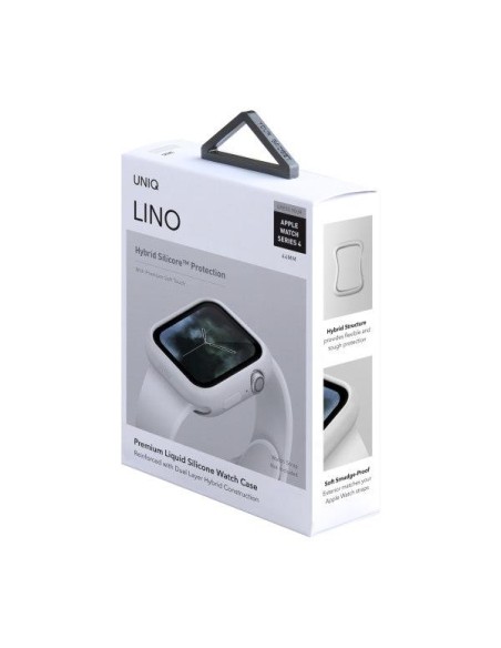 Uniq Lino dėklas Apple Watch 4 / 5 / 6 / SE 44mm - baltas Uniq Lino dėklas Apple Watch 4 / 5 / 6 / SE 44mm - baltas