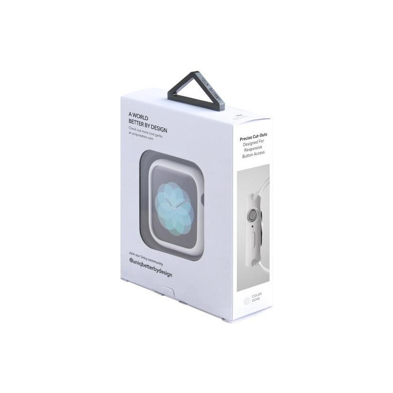 Uniq Lino dėklas Apple Watch 4 / 5 / 6 / SE 44mm - baltas