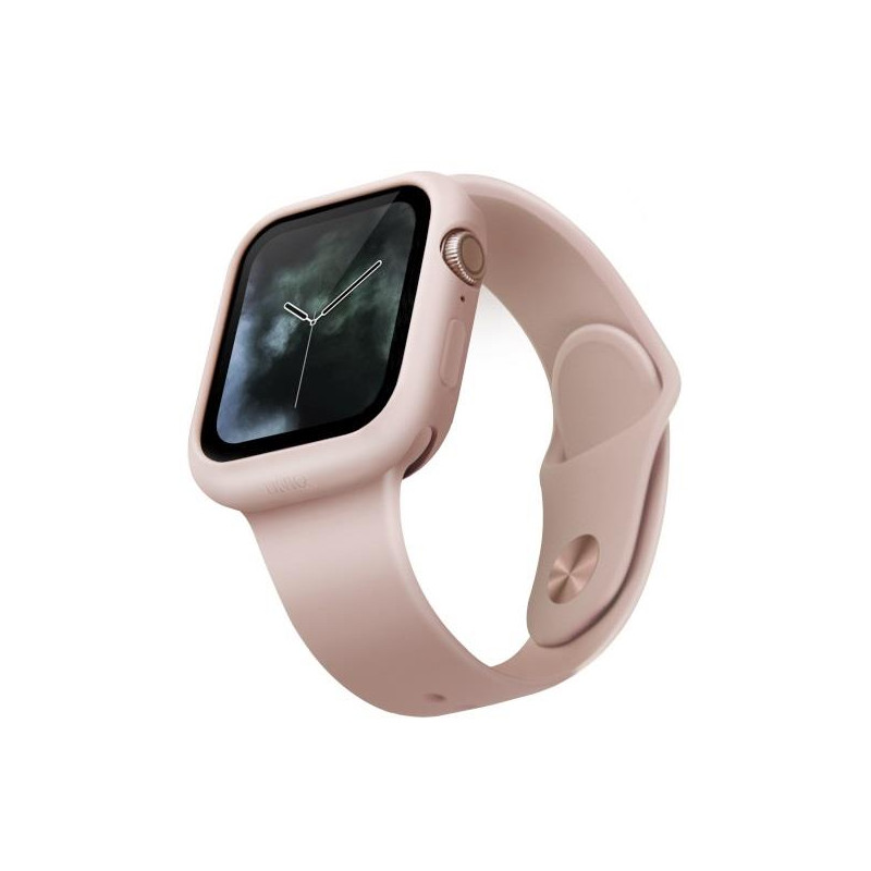 Uniq Lino dėklas Apple Watch 4 / 5 / 6 / SE 44mm - rožinis Uniq Lino dėklas Apple Watch 4 / 5 / 6 / SE 44mm - rožinis