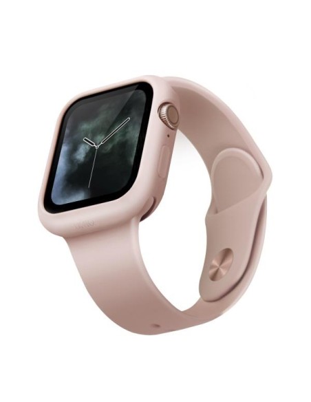 Uniq Lino dėklas Apple Watch 4 / 5 / 6 / SE 44mm - rožinis Uniq Lino dėklas Apple Watch 4 / 5 / 6 / SE 44mm - rožinis