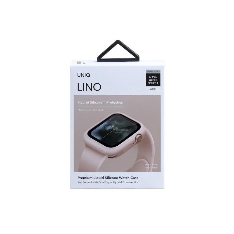 Uniq Lino dėklas Apple Watch 4 / 5 / 6 / SE 44mm - rožinis