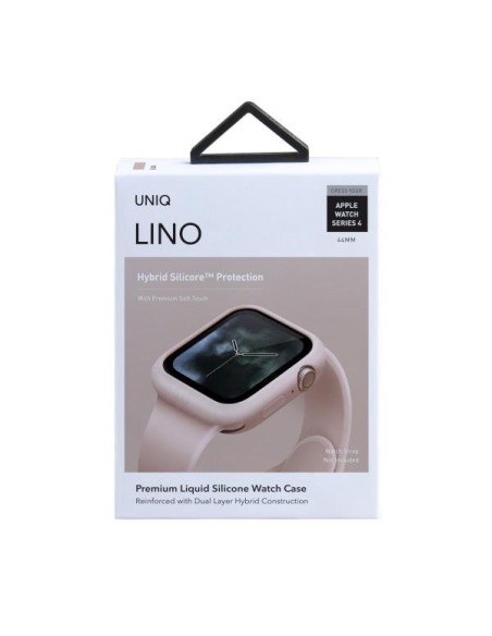 Uniq Lino dėklas Apple Watch 4 / 5 / 6 / SE 44mm - rožinis Uniq Lino dėklas Apple Watch 4 / 5 / 6 / SE 44mm - rožinis