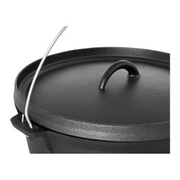 Katilinis ketaus medžioklės puodas ugnies grilio viryklės sk. 31cm 6L + STOVAS