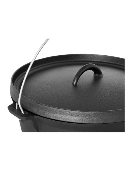 Katilinis ketaus medžioklės puodas ugnies grilio viryklės sk. 31cm 6L + STOVAS Katilinis ketaus medžioklės puodas ugnies grilio viryklės sk. 31cm 6L + STOVAS