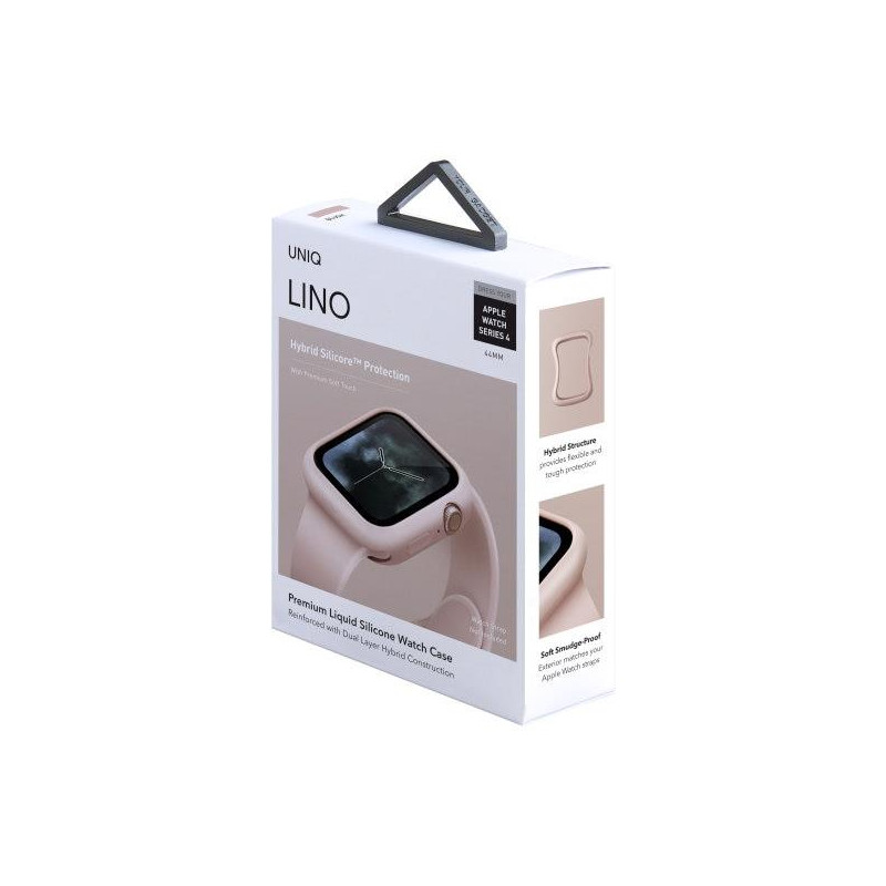 Uniq Lino dėklas Apple Watch 4 / 5 / 6 / SE 44mm - rožinis