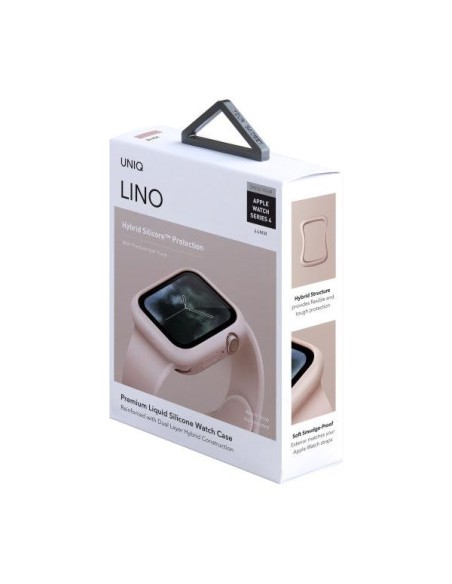 Uniq Lino dėklas Apple Watch 4 / 5 / 6 / SE 44mm - rožinis Uniq Lino dėklas Apple Watch 4 / 5 / 6 / SE 44mm - rožinis