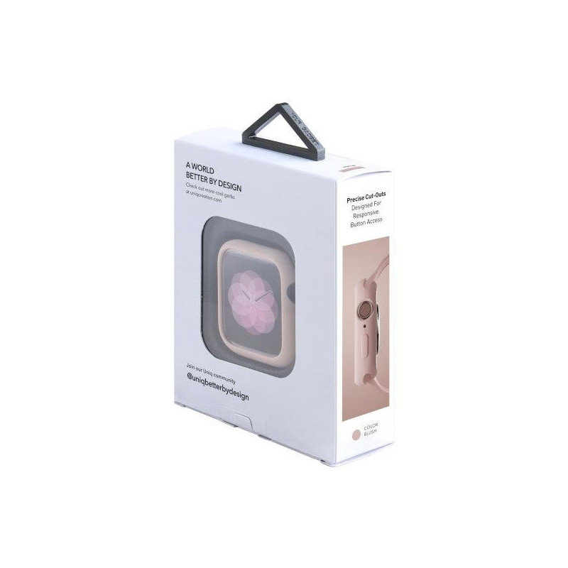 Uniq Lino dėklas Apple Watch 4 / 5 / 6 / SE 44mm - rožinis