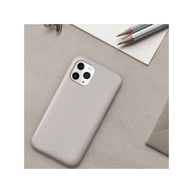 Uniq Lino Hue dėklas, skirtas iPhone 11 Pro Max - smėlio spalvos