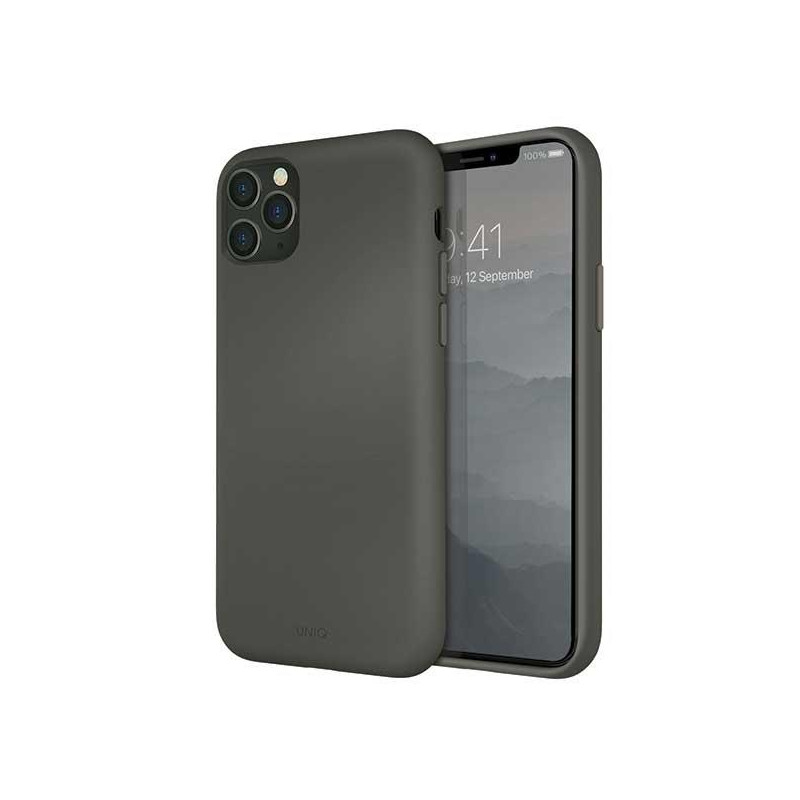 Uniq Lino Hue dėklas, skirtas iPhone 11 Pro Max - pilkas Uniq Lino Hue dėklas, skirtas iPhone 11 Pro Max - pilkas