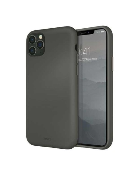 Uniq Lino Hue dėklas, skirtas iPhone 11 Pro Max - pilkas Uniq Lino Hue dėklas, skirtas iPhone 11 Pro Max - pilkas