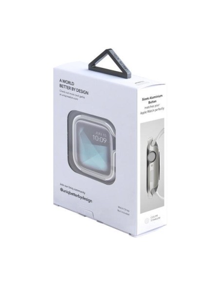 UNIQ Valencia dėklas Apple Watch 4 / 5 / 6 / SE 40mm - sidabrinis UNIQ Valencia dėklas Apple Watch 4 / 5 / 6 / SE 40mm - sidabrinis