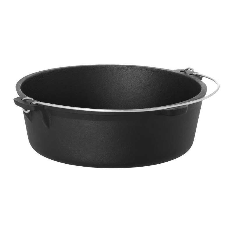 Katilinis ketaus medžioklės puodas ugnies grilio viryklės sk. 31cm 6L + STOVAS