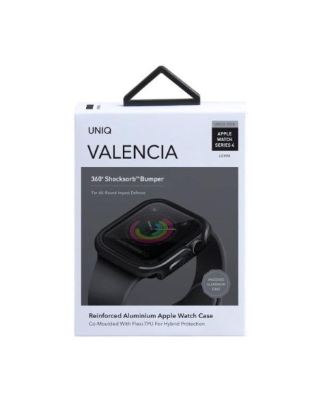 UNIQ Valencia dėklas Apple Watch 4 / 5 / 6 / SE 40mm - pilkas