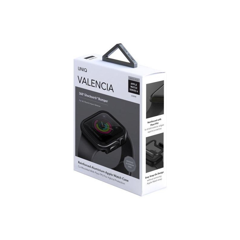 UNIQ Valencia dėklas Apple Watch 4 / 5 / 6 / SE 40mm - pilkas