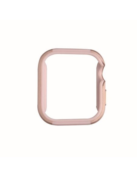 UNIQ Valencia dėklas Apple Watch 4 / 5 / 6 / SE 44mm - rožinė ir auksinė UNIQ Valencia dėklas Apple Watch 4 / 5 / 6 / SE 44mm - rožinė ir auksinė