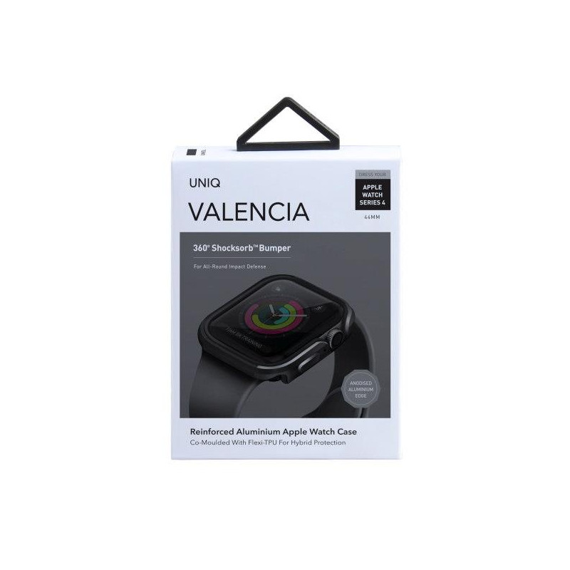 UNIQ Valencia dėklas Apple Watch 4 / 5 / 6 / SE 44mm - pilkas
