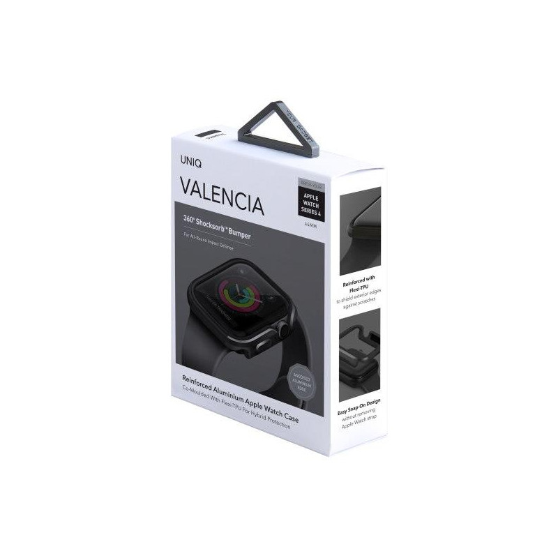 UNIQ Valencia dėklas Apple Watch 4 / 5 / 6 / SE 44mm - pilkas
