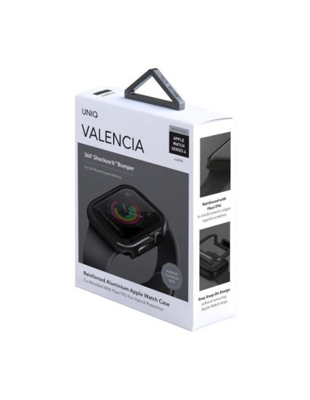 UNIQ Valencia dėklas Apple Watch 4 / 5 / 6 / SE 44mm - pilkas UNIQ Valencia dėklas Apple Watch 4 / 5 / 6 / SE 44mm - pilkas