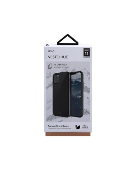 UNIQ Vesto Hue dėklas, skirtas iPhone 11 Pro Max - juodos ir pilkos spalvos UNIQ Vesto Hue dėklas, skirtas iPhone 11 Pro Max - juodos ir pilkos spalvos