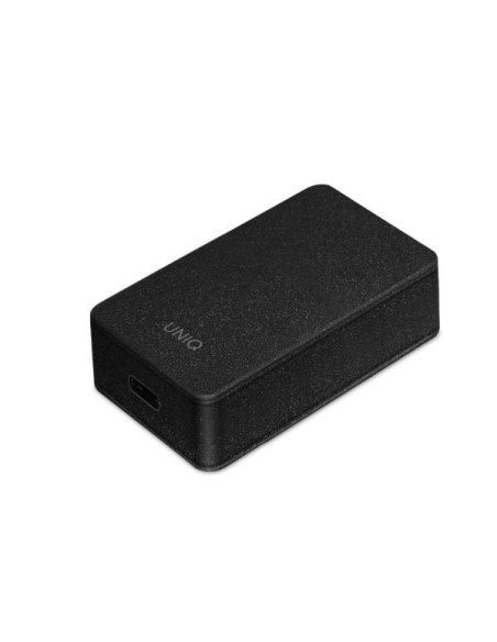 UNIQ Versa Slim LITHOS Collective USB-C PD 18W sieninis įkroviklis + USB-C / USB-C laidas - juodas UNIQ Versa Slim LITHOS Collective USB-C PD 18W sieninis įkroviklis + USB-C / USB-C laidas - juodas