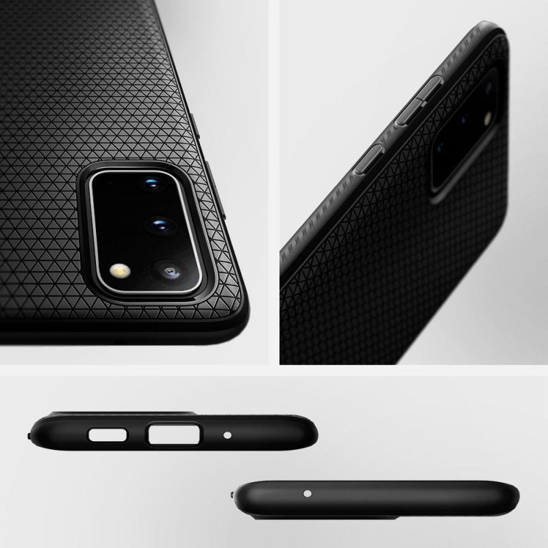 Spigen Liquid Air dėklas, skirtas Samsung Galaxy S20+ - matinė juoda