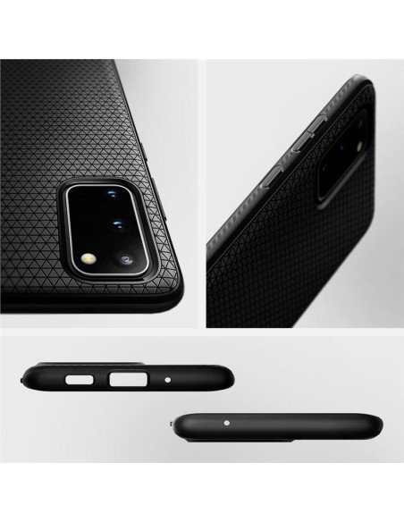 Spigen Liquid Air dėklas, skirtas Samsung Galaxy S20+ - matinė juoda Spigen Liquid Air dėklas, skirtas Samsung Galaxy S20+ - matinė juoda