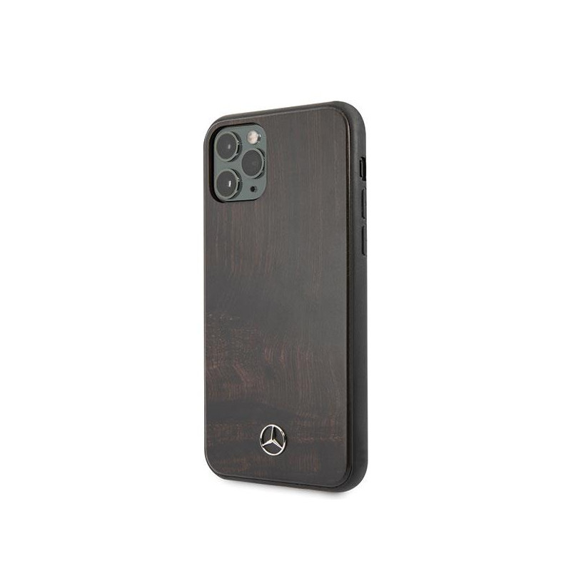 Mercedes Wood Line Rosewood dėklas iPhone 11 Pro Max - rudas
