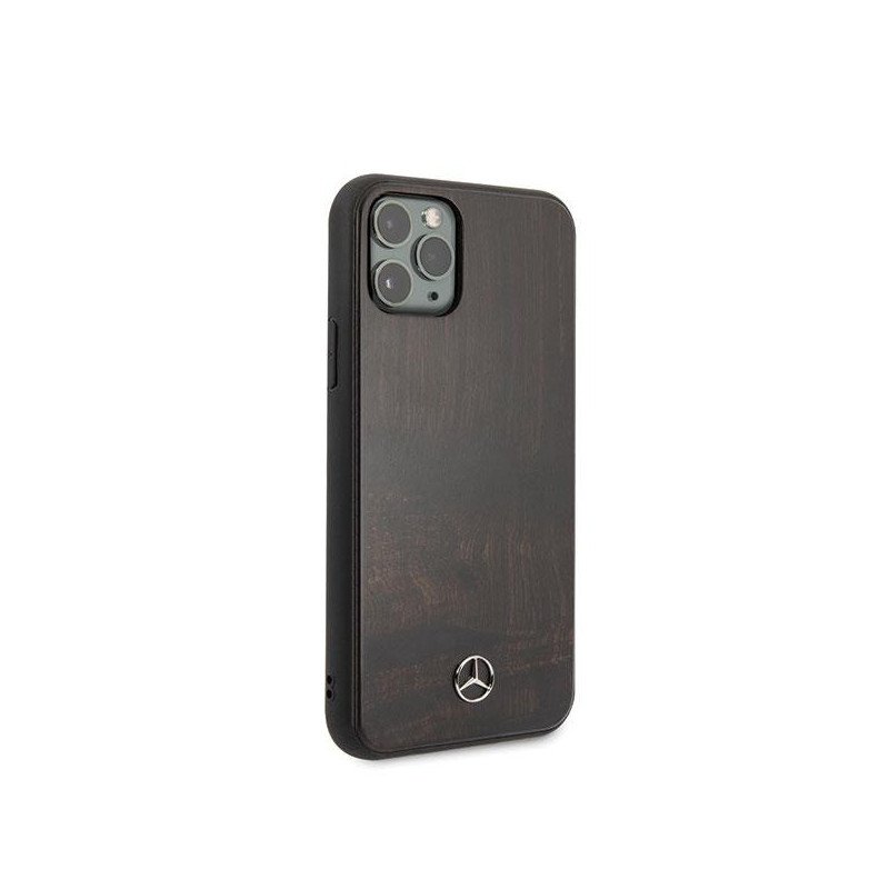 Mercedes Wood Line Rosewood dėklas iPhone 11 Pro Max - rudas