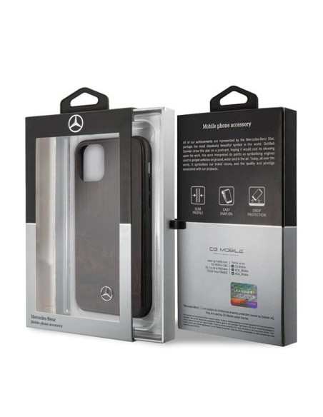 Mercedes Wood Line Rosewood dėklas iPhone 11 Pro Max - rudas Mercedes Wood Line Rosewood dėklas iPhone 11 Pro Max - rudas