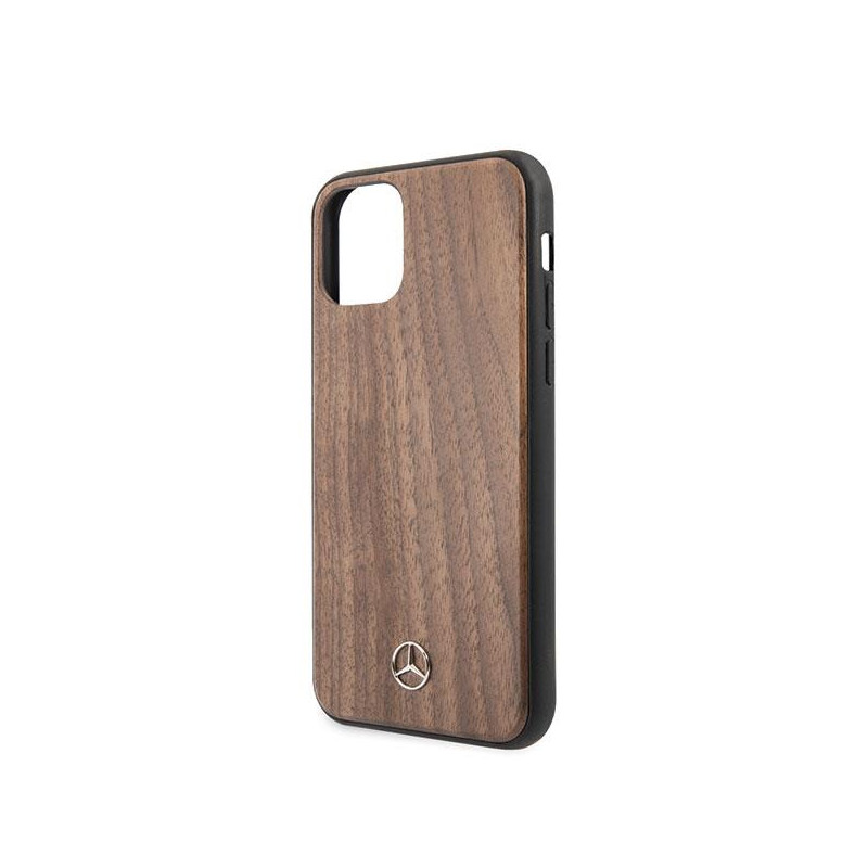 Mercedes Wood Line Walnut dėklas iPhone 11 Pro Max - rudas