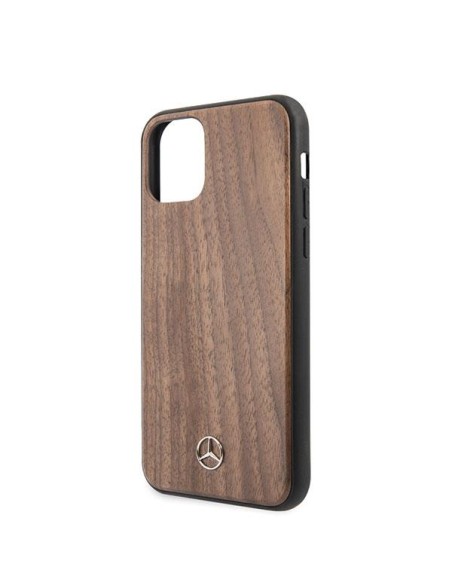 Mercedes Wood Line Walnut dėklas iPhone 11 Pro Max - rudas