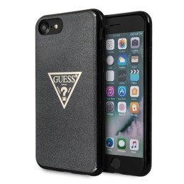 Guess Glitter Triangle dėklas, skirtas iPhone 7 / 8 / SE 2020 / SE 2022 - juodas