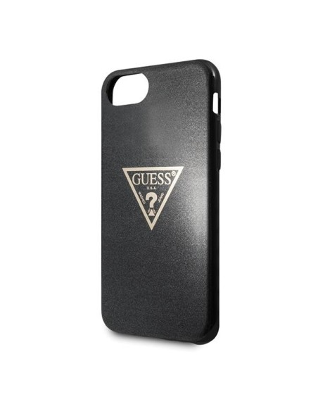 Guess Glitter Triangle dėklas, skirtas iPhone 7 / 8 / SE 2020 / SE 2022 - juodas Guess Glitter Triangle dėklas, skirtas iPhone 7 / 8 / SE 2020 / SE 2022 - juodas