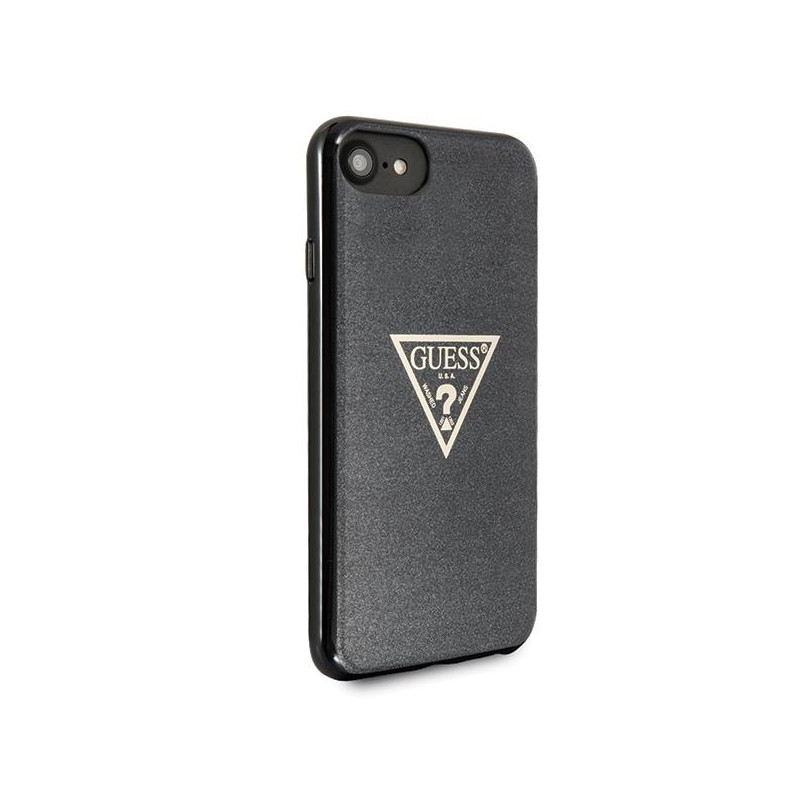 Guess Glitter Triangle dėklas, skirtas iPhone 7 / 8 / SE 2020 / SE 2022 - juodas
